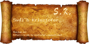 Sváb Krisztofer névjegykártya