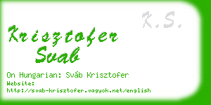 krisztofer svab business card